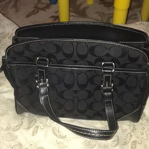 Coach Leather and Signature Canvas Bag